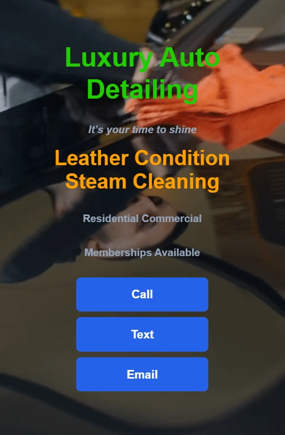 Auto detailing website design
