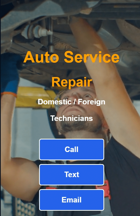 Auto repair website design