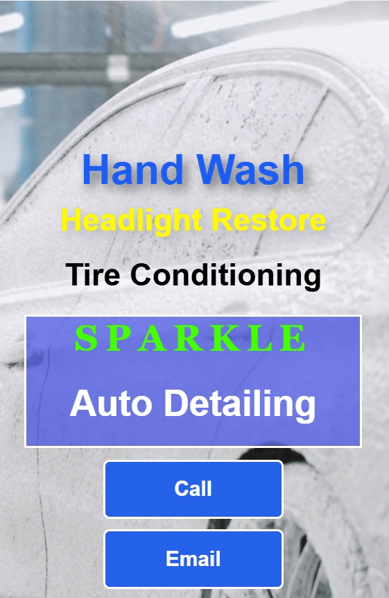Car detailing website design