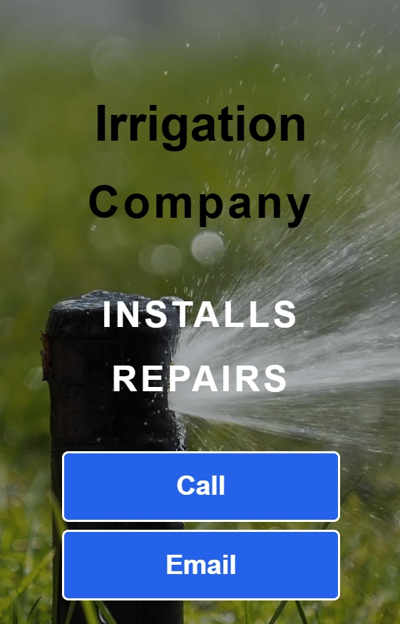 Irrigation website design