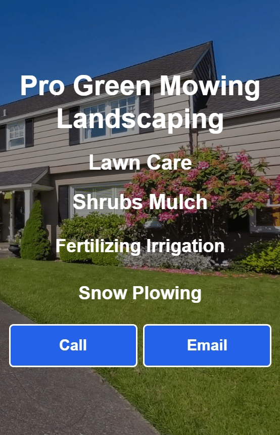 Landscaping website design