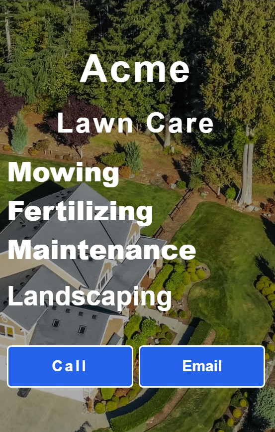 Lawn care website design